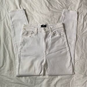 7 For Mankind Aubrey Ankle Skinny Jean in White
